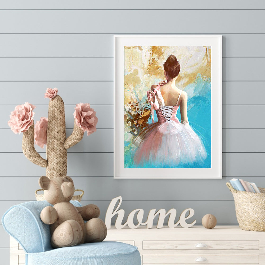 Elegant Lady - Full Round Drill Diamond Painting 30*40CM