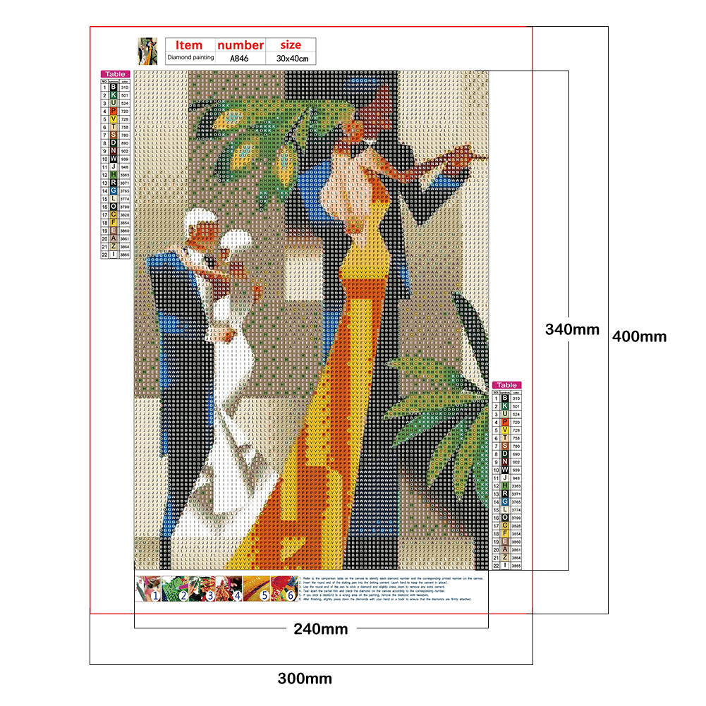 Elegant Lady - Full Round Drill Diamond Painting 30*40CM