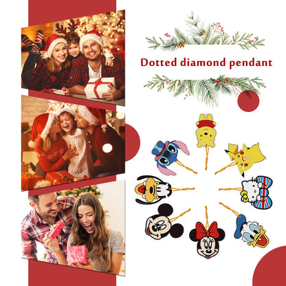 DIY 5D Diamond Special Shaped Hanging Mouse Pendant Christmas Ornament