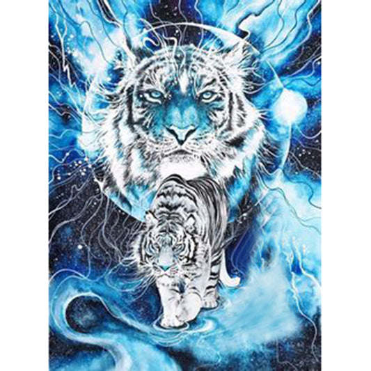 Fierce Tiger - Full Round Drill Diamond Painting 30*40CM