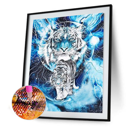 Fierce Tiger - Full Round Drill Diamond Painting 30*40CM