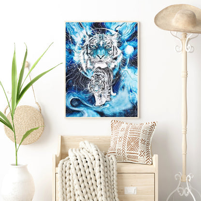 Fierce Tiger - Full Round Drill Diamond Painting 30*40CM