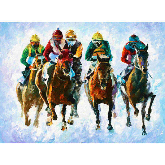 Horse Group - Full Round Drill Diamond Painting 40*30CM