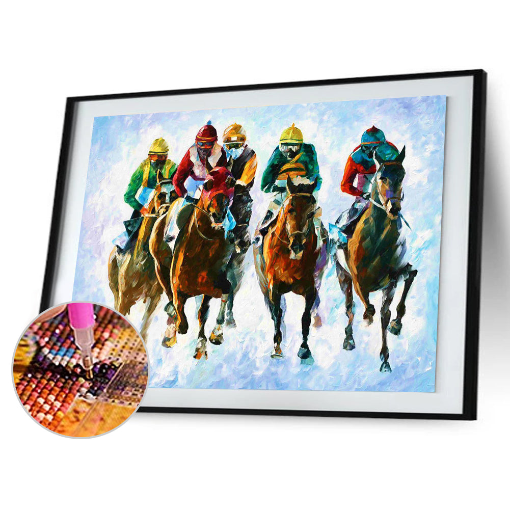 Horse Group - Full Round Drill Diamond Painting 40*30CM