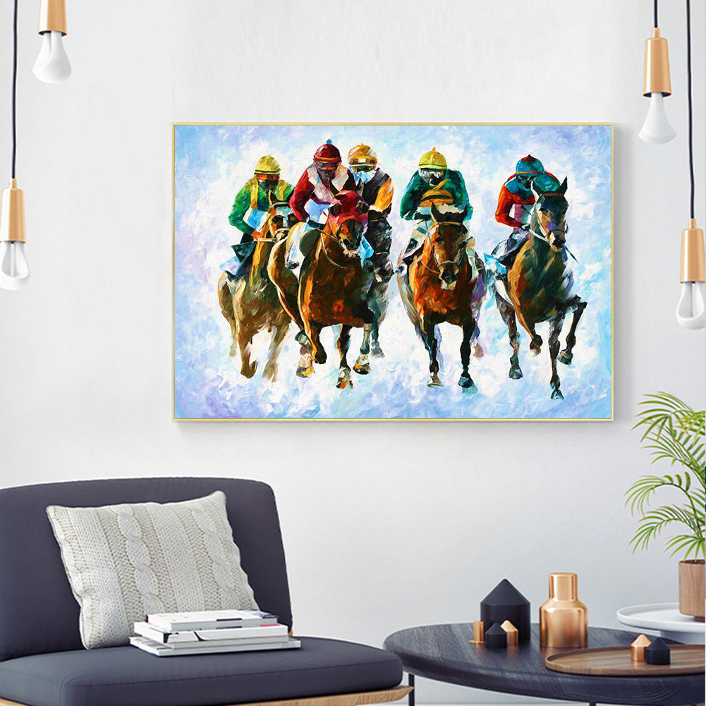 Horse Group - Full Round Drill Diamond Painting 40*30CM