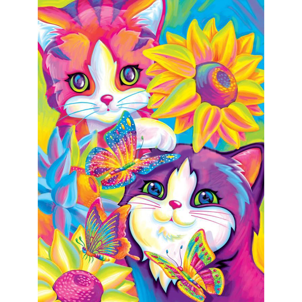 Cat - Full Round Drill Diamond Painting 30*40CM