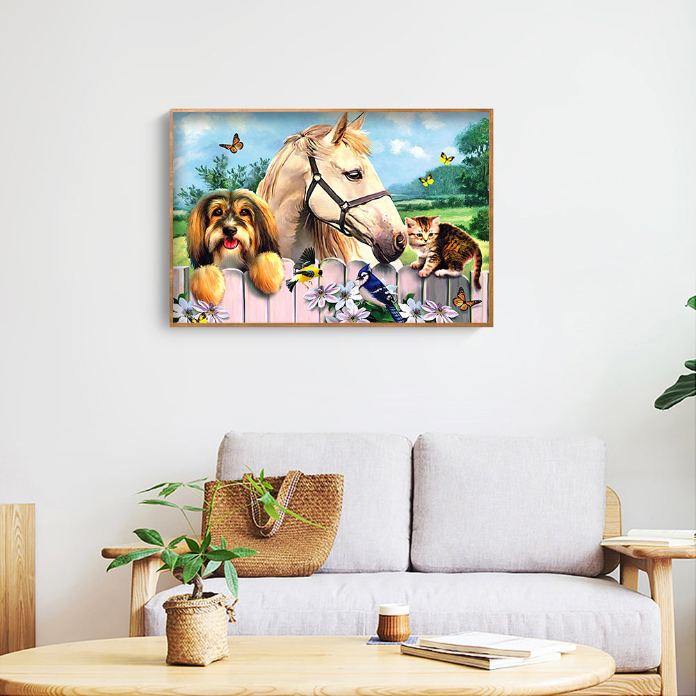 Stud Farm - Full Round Drill Diamond Painting 40*30CM