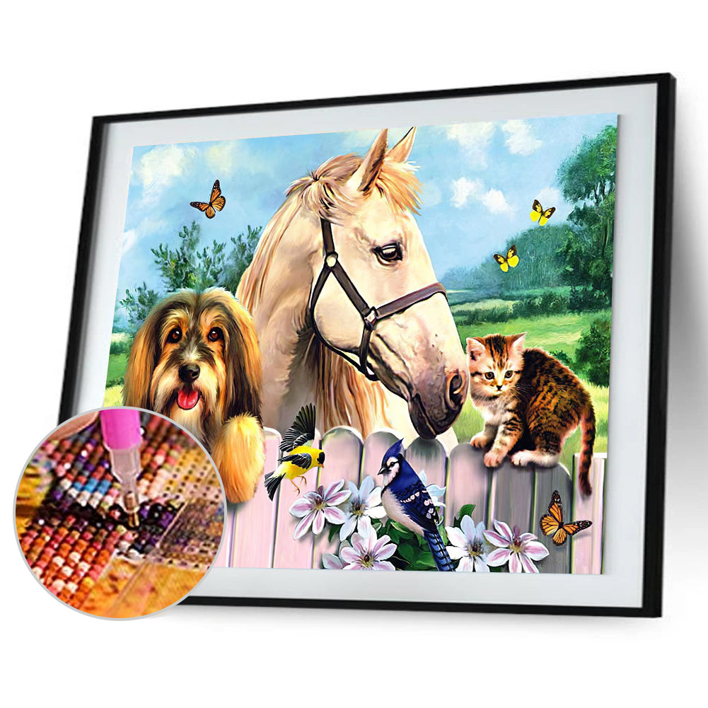 Stud Farm - Full Round Drill Diamond Painting 40*30CM