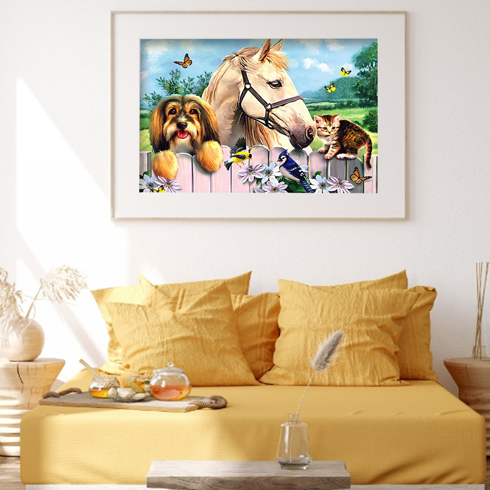 Stud Farm - Full Round Drill Diamond Painting 40*30CM