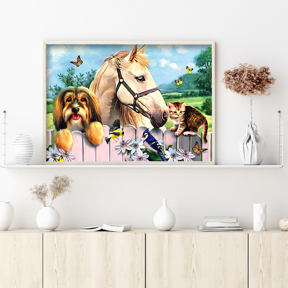 Stud Farm - Full Round Drill Diamond Painting 40*30CM