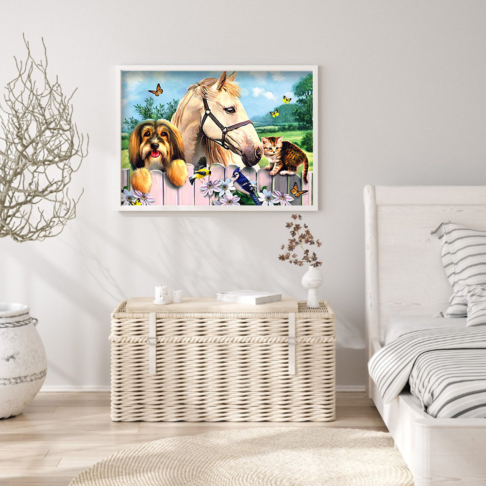 Stud Farm - Full Round Drill Diamond Painting 40*30CM