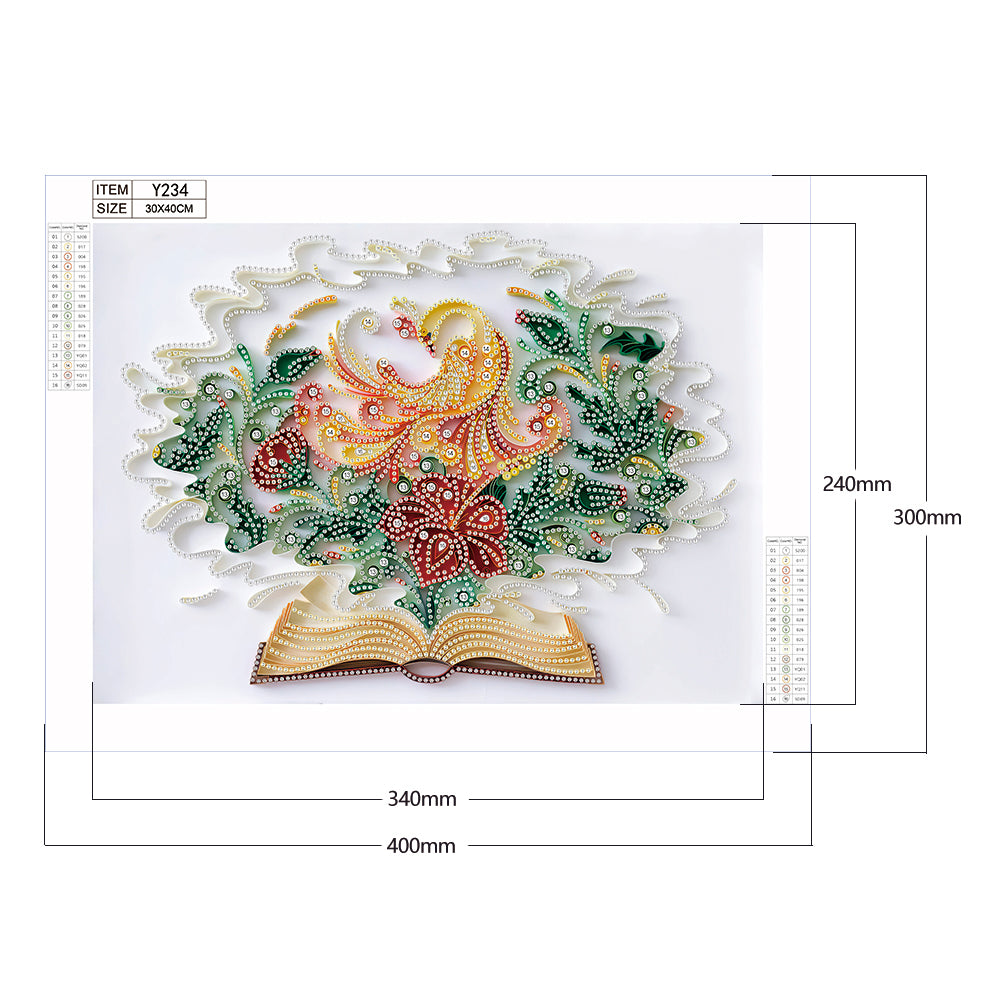 Phoenix Books - Special Shaped Drill Diamond Painting 40*30CM