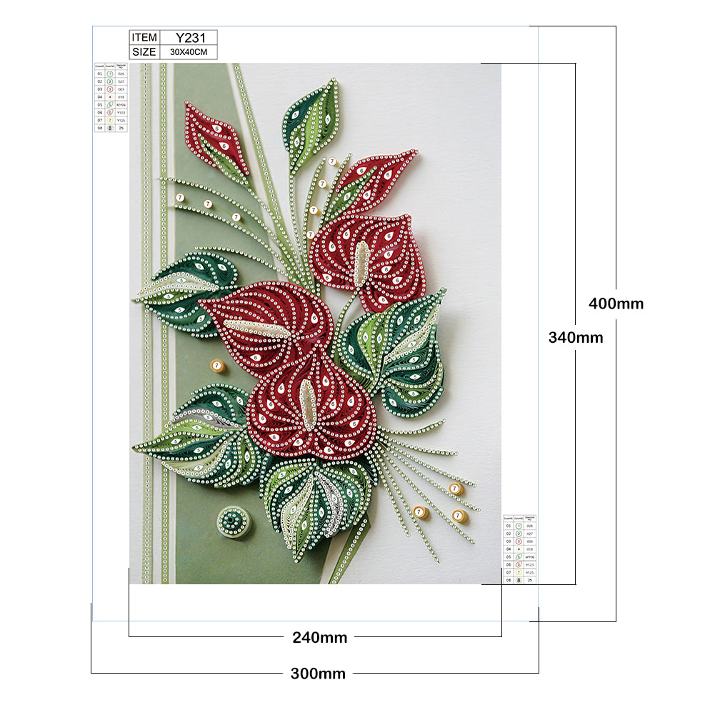 Paper Quilling - Special Shaped Drill Diamond Painting 30*40CM