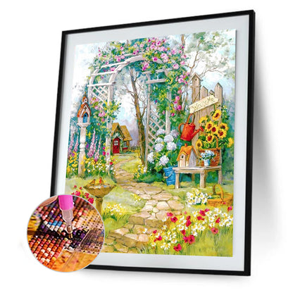 Garden - Full Round Drill Diamond Painting 30*40CM