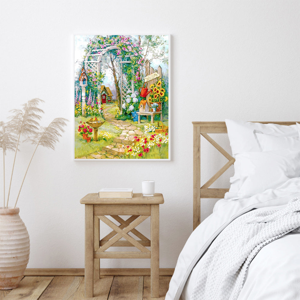 Garden - Full Round Drill Diamond Painting 30*40CM