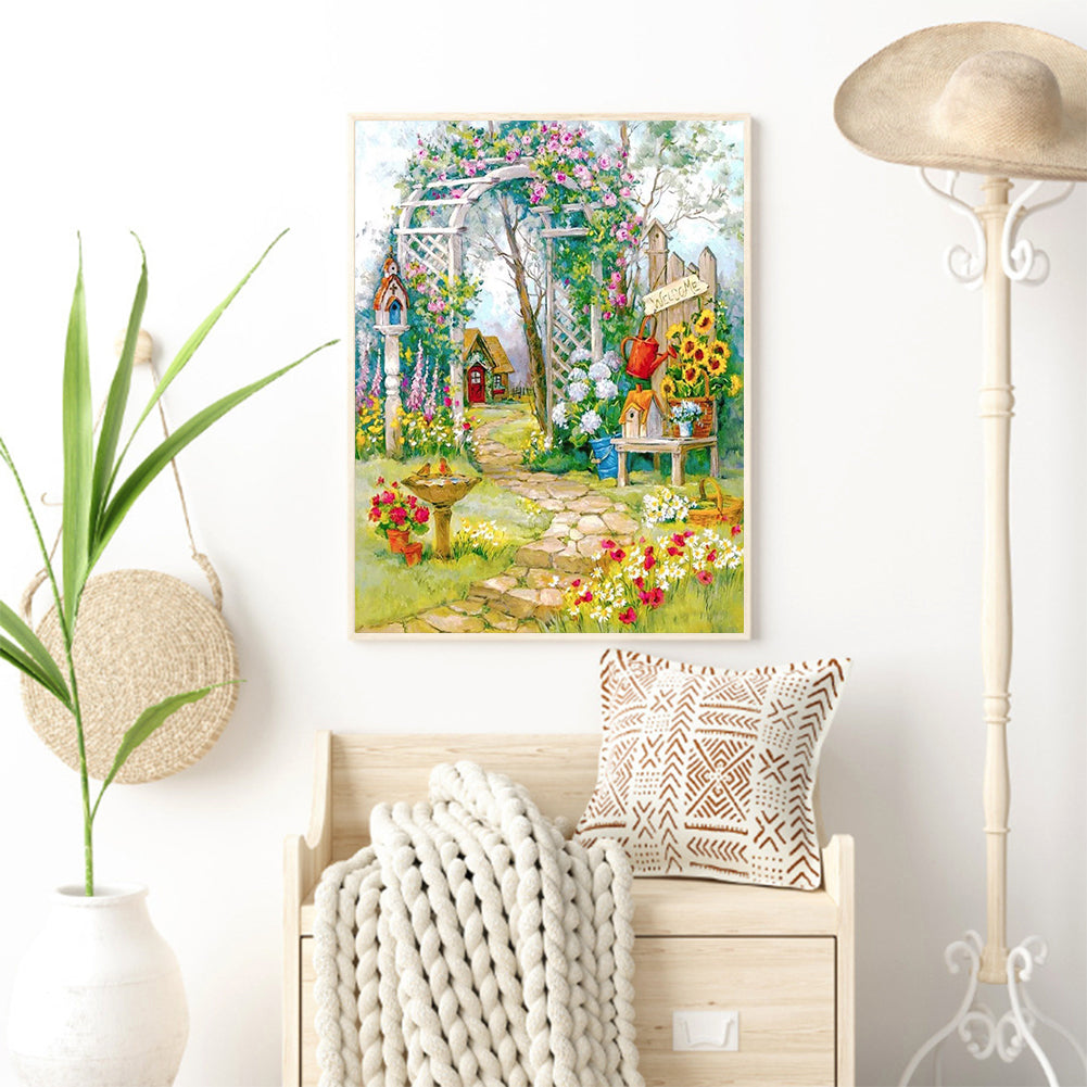 Garden - Full Round Drill Diamond Painting 30*40CM