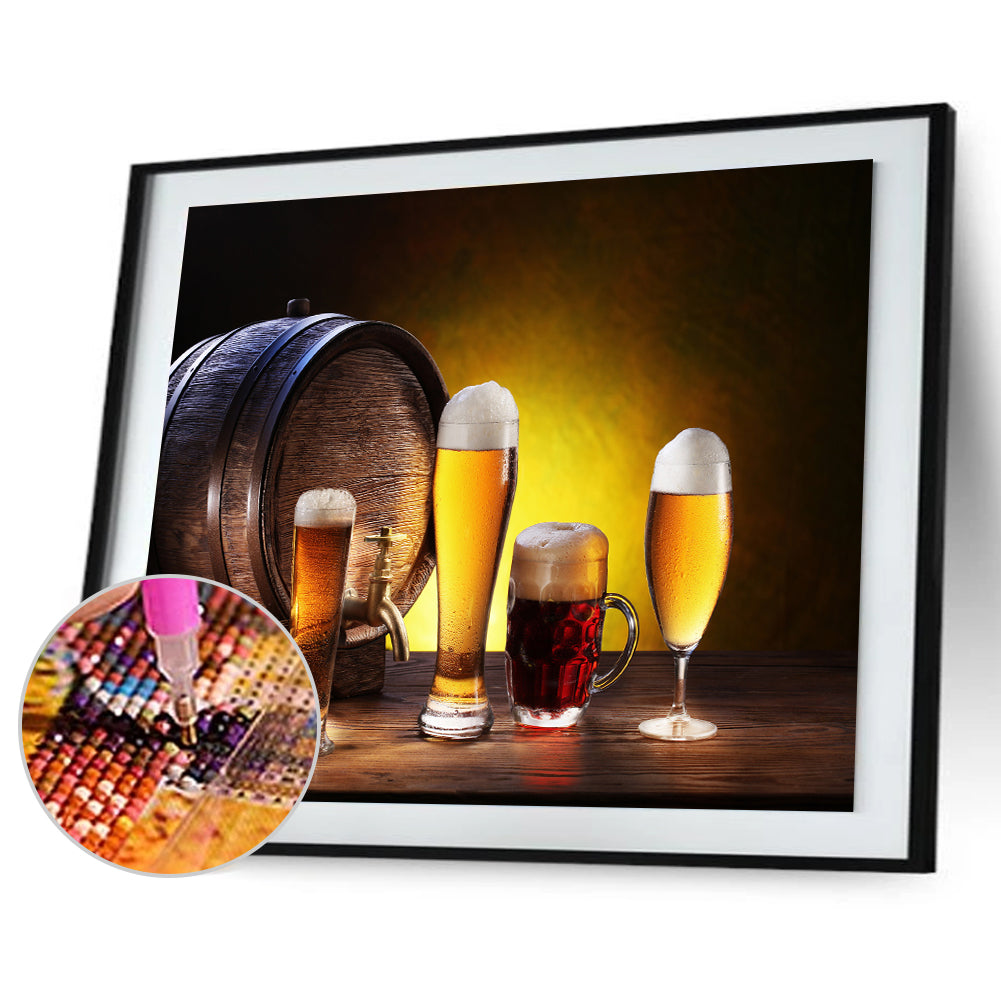 Beer - Full Round Drill Diamond Painting 40*30CM