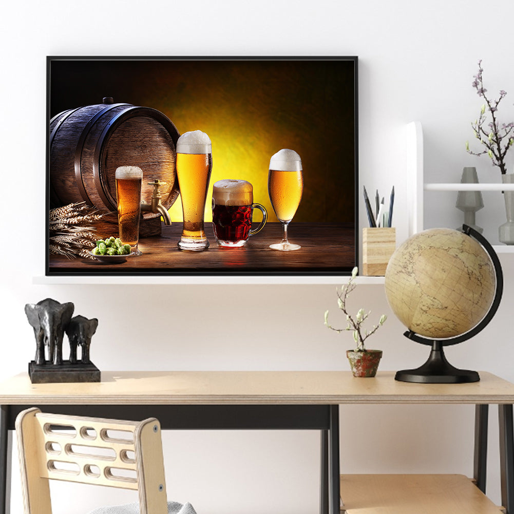 Beer - Full Round Drill Diamond Painting 40*30CM