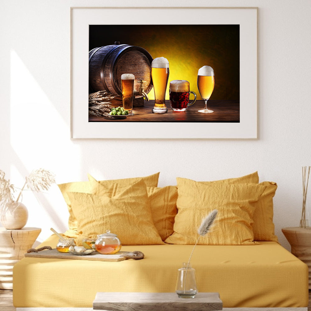 Beer - Full Round Drill Diamond Painting 40*30CM