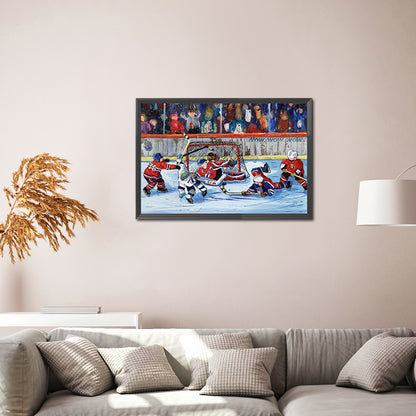 Ice Hockey Game - Full Round Drill Diamond Painting 45*30CM