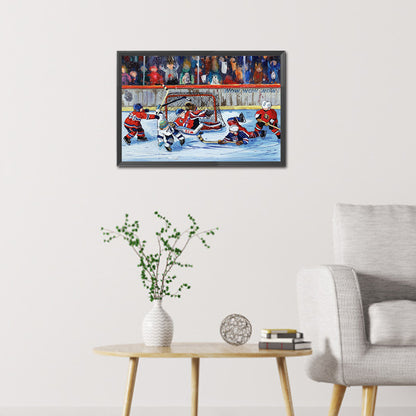 Ice Hockey Game - Full Round Drill Diamond Painting 45*30CM