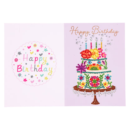 Special Shaped 5D Diamond Painting Happy Birthday Cards DIY Postcards Set