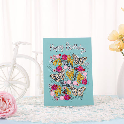 Special Shaped 5D Diamond Painting Happy Birthday Cards DIY Postcards Set