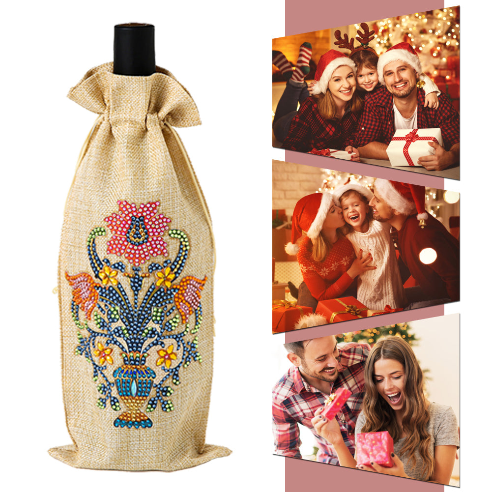 Diamond Painting Wine Bag 5D DIY Mosaic Special Shape Drill Bottle Bag