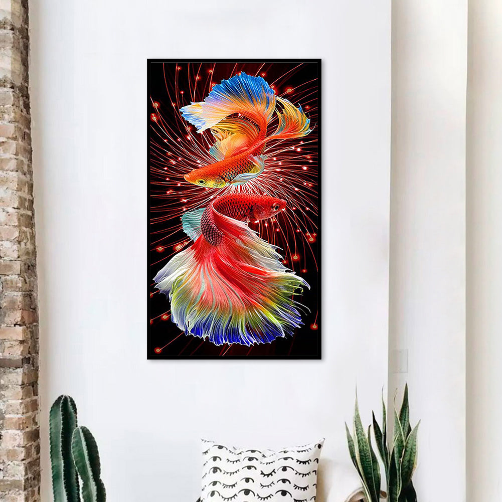 Koi Fish - 11CT Stamped Cross Stitch 40*70CM