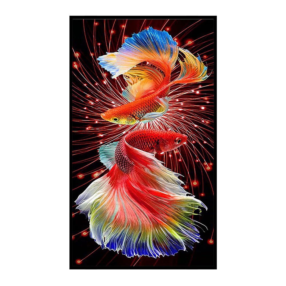 Koi Fish - 11CT Stamped Cross Stitch 40*70CM