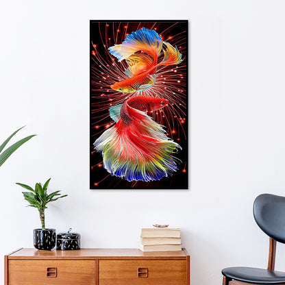 Koi Fish - 11CT Stamped Cross Stitch 40*70CM