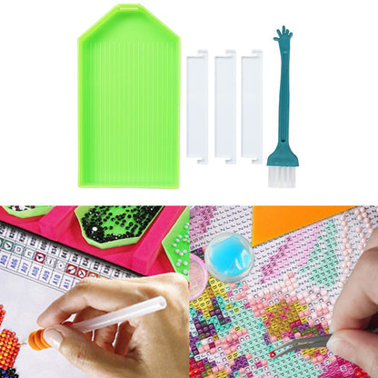 Diamond Painting Plastic Bead Sorting Trays with Slot Nail Art Dotting Tool