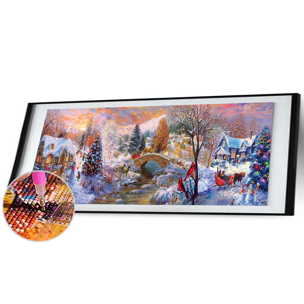 Christmas Town - Full Round Drill Diamond Painting 90*30CM