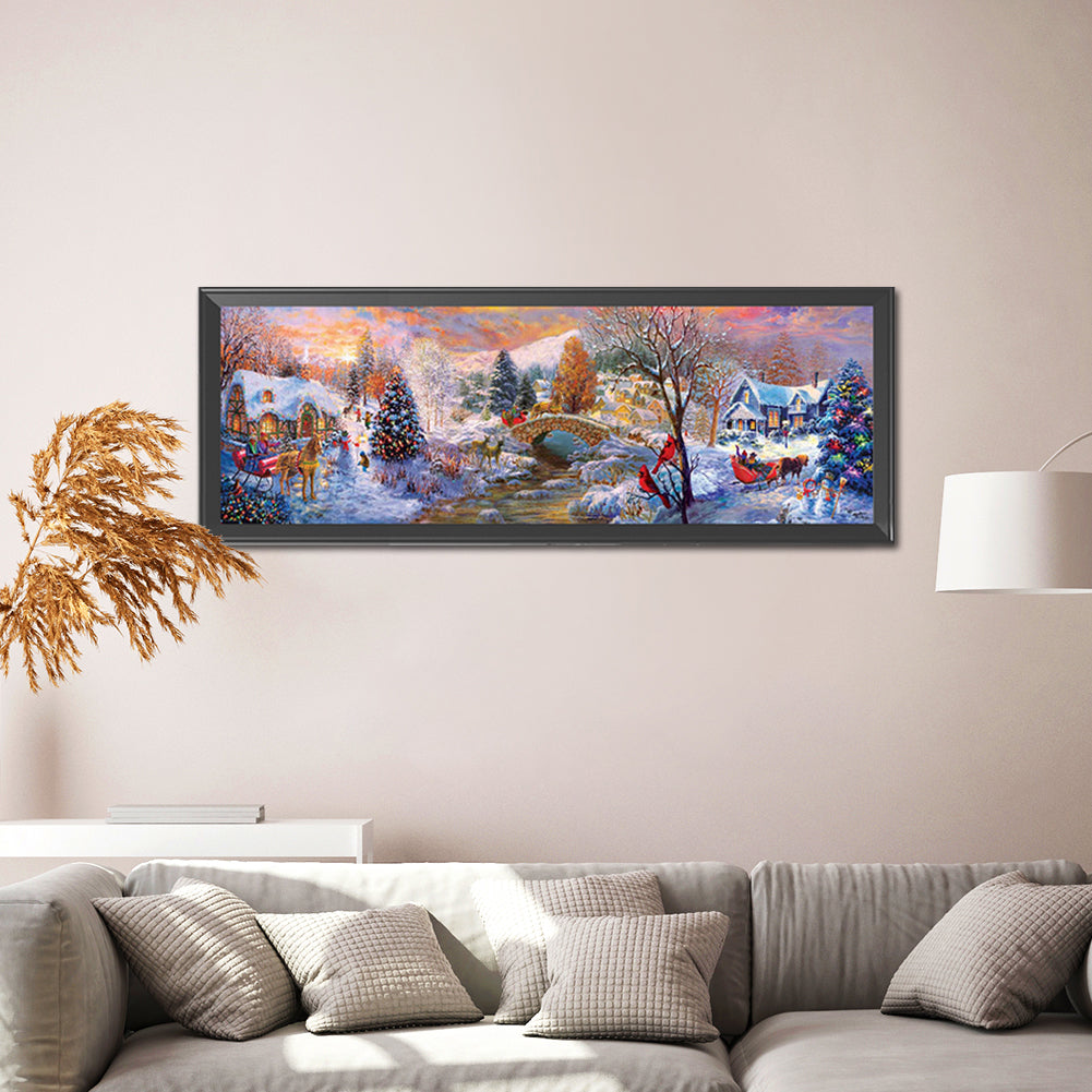 Christmas Town - Full Round Drill Diamond Painting 90*30CM