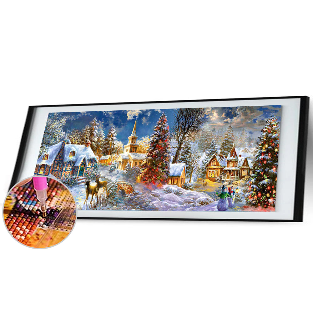 Christmas Town - Full Round Drill Diamond Painting 90*30CM