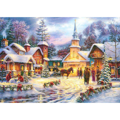 Santa Town - Full Round Drill Diamond Painting 70*50CM