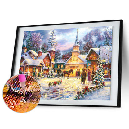 Santa Town - Full Round Drill Diamond Painting 70*50CM