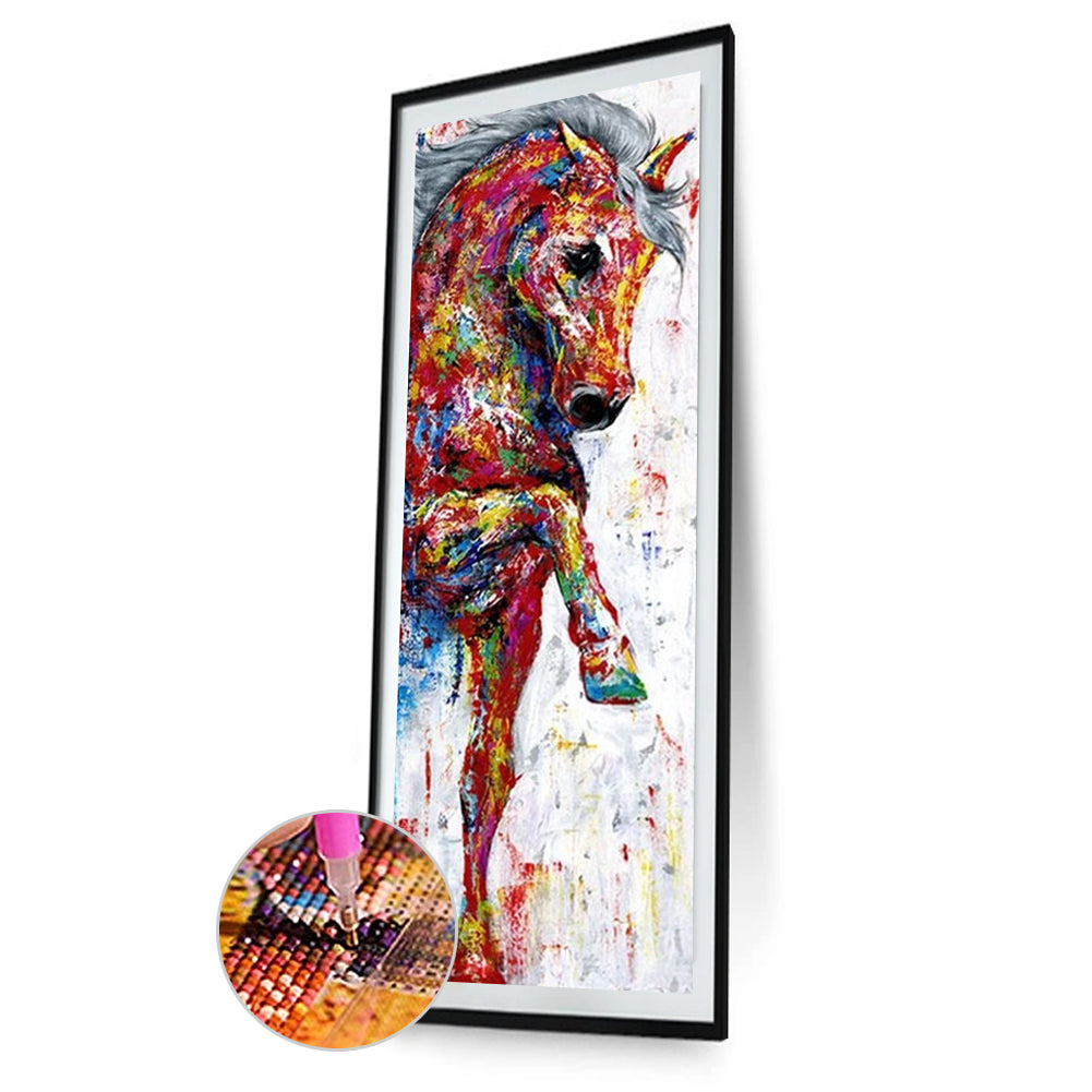 Colorful Horse - Full Round Drill Diamond Painting 30*90CM