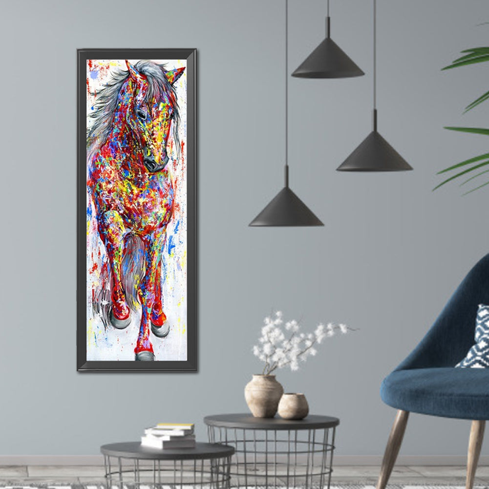 Colorful Horse - Full Round Drill Diamond Painting 30*90CM