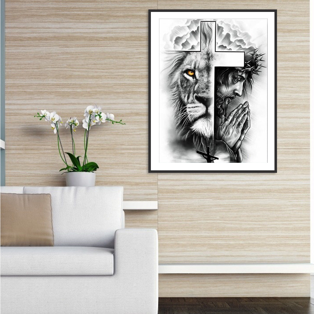 Cross - Full Round Drill Diamond Painting 30*40CM