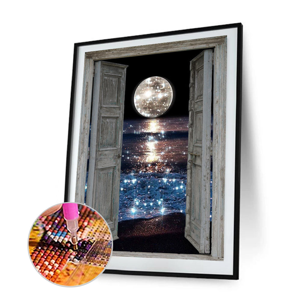 Sea Moon - Full Round Drill Diamond Painting 30*40CM