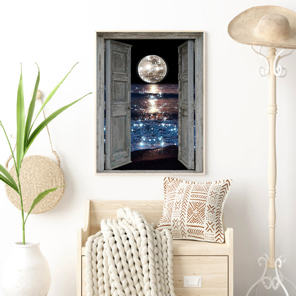 Sea Moon - Full Round Drill Diamond Painting 30*40CM