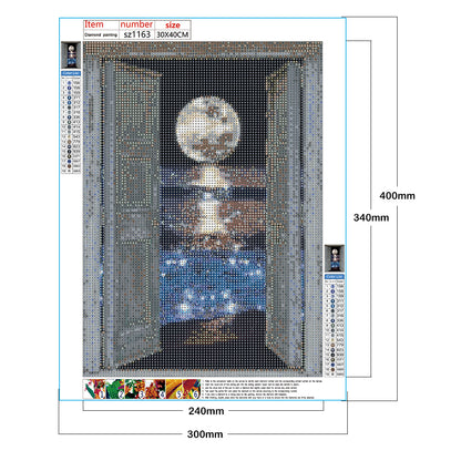 Sea Moon - Full Round Drill Diamond Painting 30*40CM