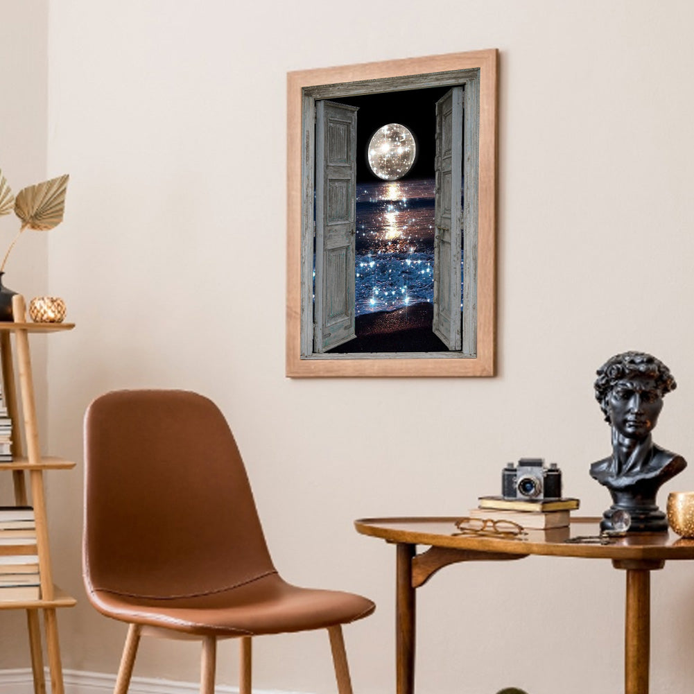 Sea Moon - Full Round Drill Diamond Painting 30*40CM