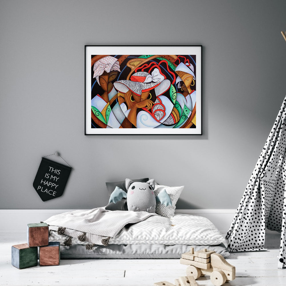 Abstract Painting - Full Round Drill Diamond Painting 70*50CM