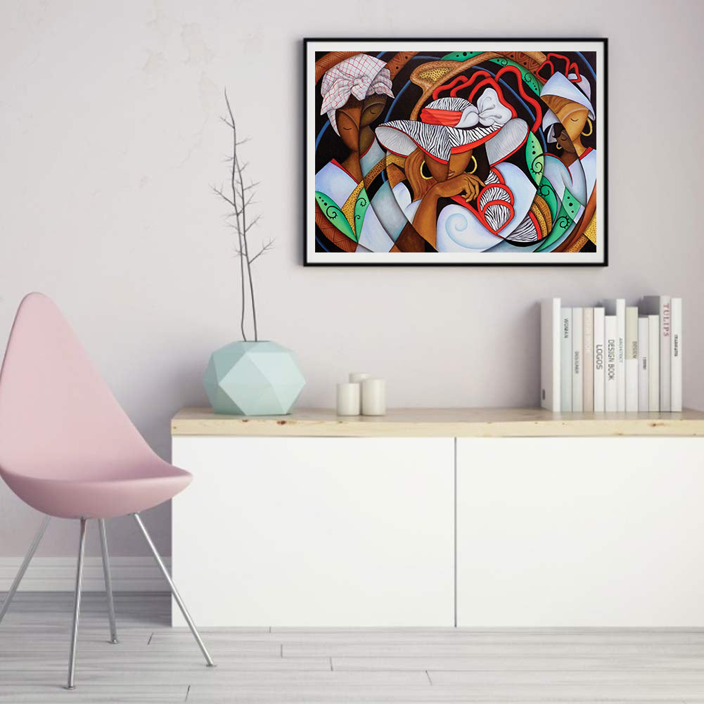 Abstract Painting - Full Round Drill Diamond Painting 70*50CM