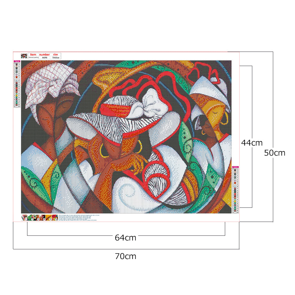 Abstract Painting - Full Round Drill Diamond Painting 70*50CM