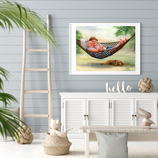 Cradle Couple - Full Round Drill Diamond Painting 40*30CM