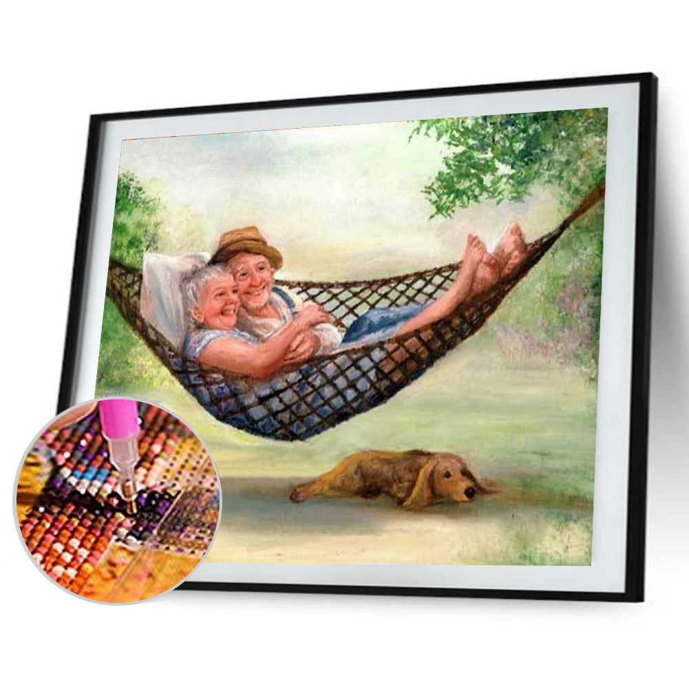 Cradle Couple - Full Round Drill Diamond Painting 40*30CM