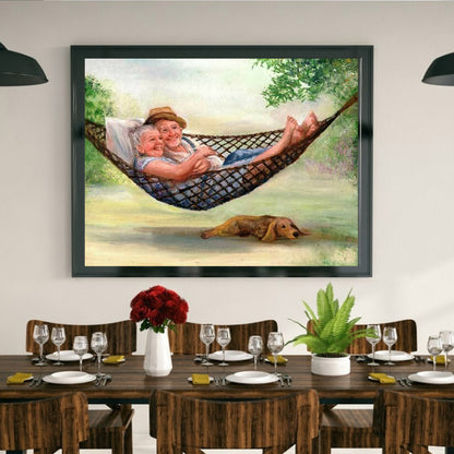 Cradle Couple - Full Round Drill Diamond Painting 40*30CM